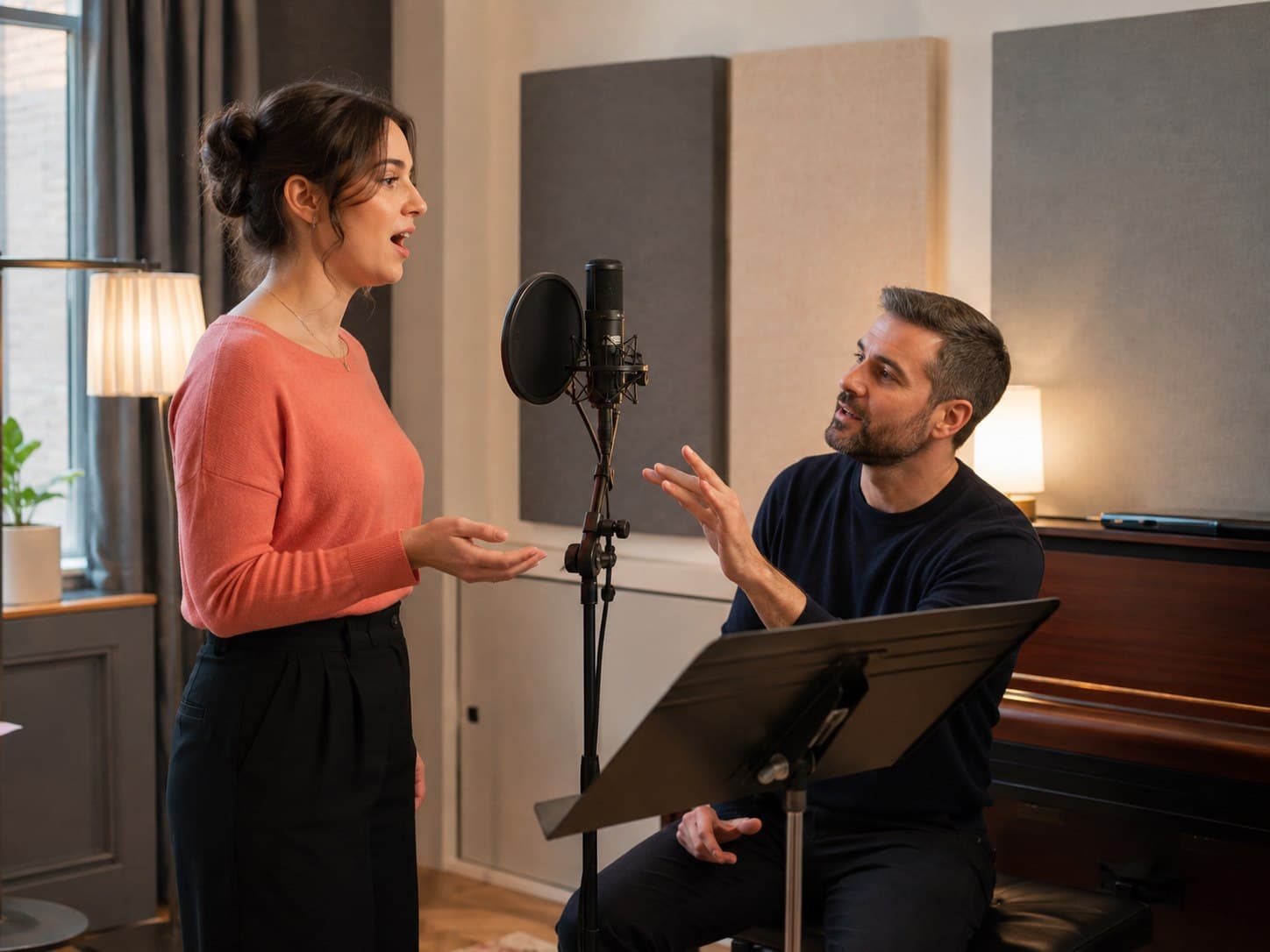Lezione individuale di canto in studio